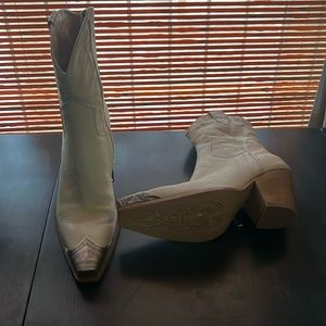 Free People Brayden Western Boots Bone Leather 39 new, never worn